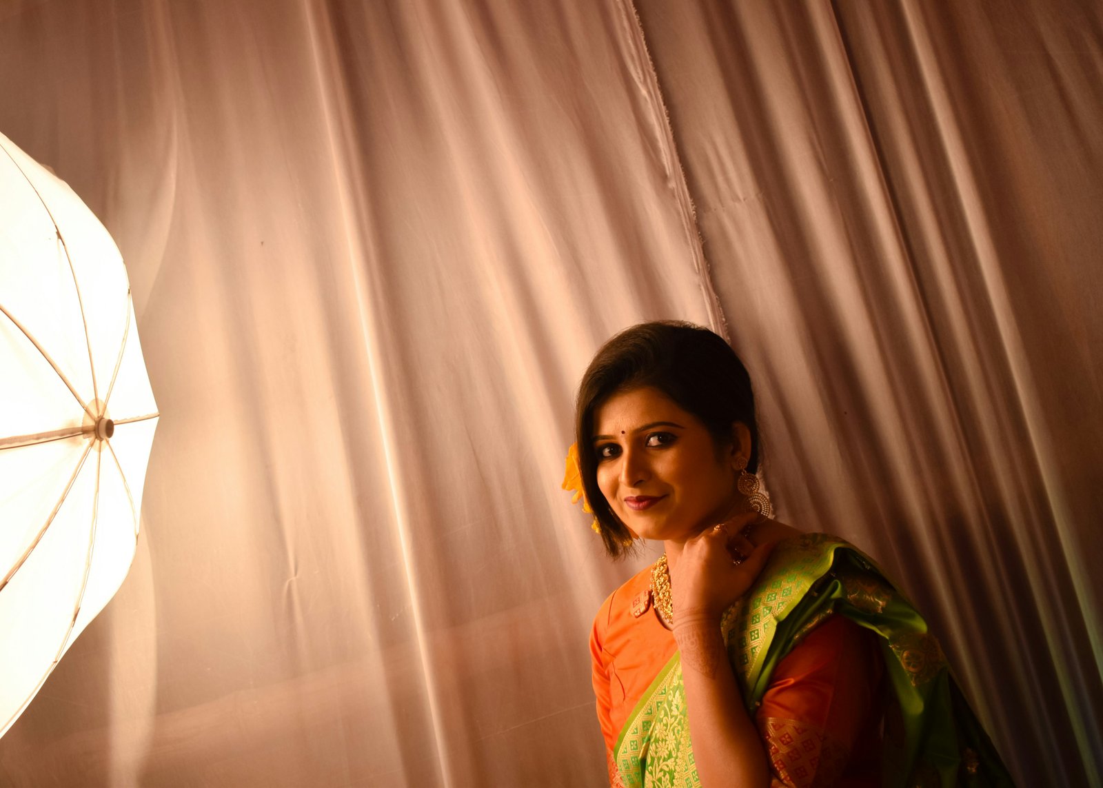 Wine Georgette Saree - Pallu & Border Detail
